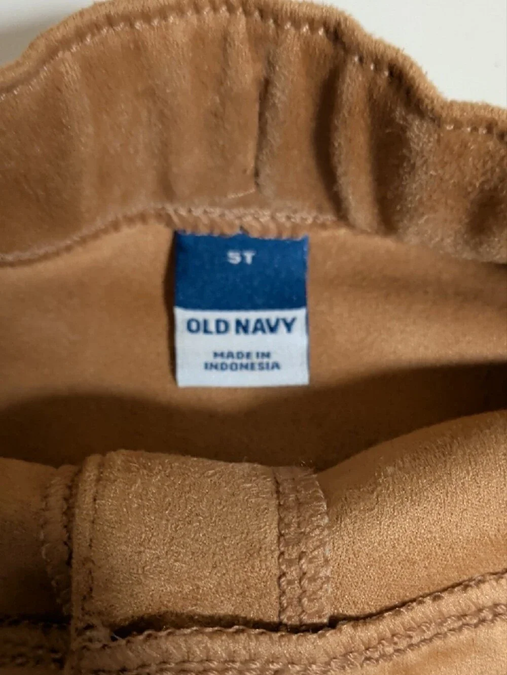 Old Navy Tan Button-Front A-Line Suede Mini Skirt